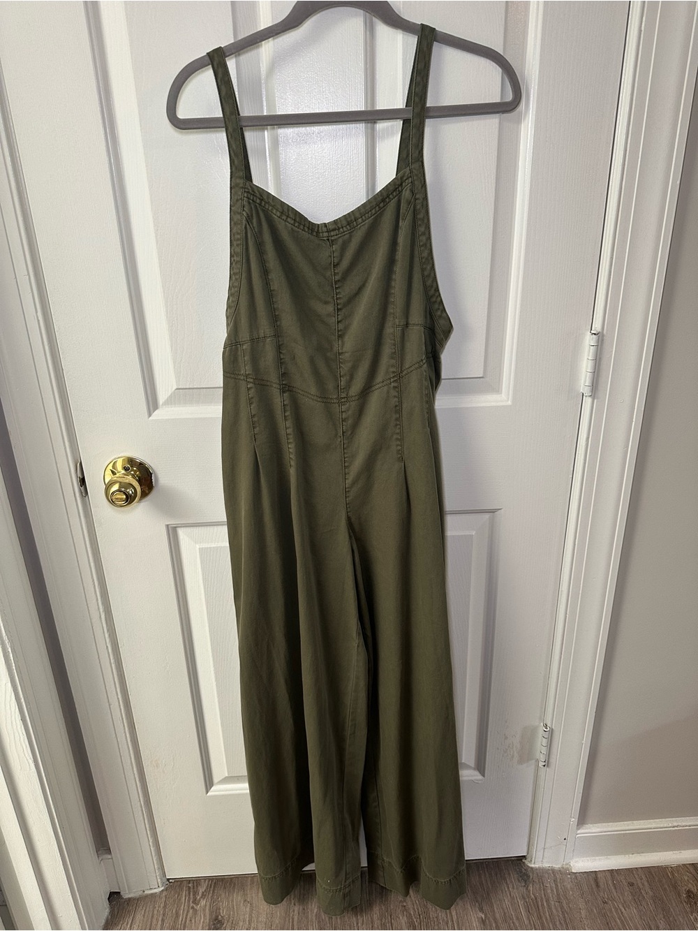 aerie Olive Green Wide-Leg Jumpsuit